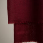 Bordeauxroter, handgewebter Schal aus 100% reiner Pashmina-Wolle mit traditionellem Chasme Bulbul (Augen des Nachtigalls) Muster