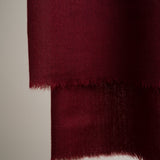 Bordeauxroter, handgewebter Schal aus 100% reiner Pashmina-Wolle mit traditionellem Chasme Bulbul (Augen des Nachtigalls) Muster