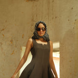 Blau-grauer, handgewebter, 100% reiner Pashmina-Schal mit Karomuster