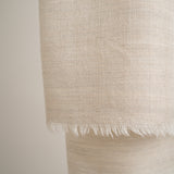 Handgewebter Pashmina-Cashmere-Schal aus Changthangi-Wolle in zarten Grautoenen, hergestellt in Kaschmir, Closeup